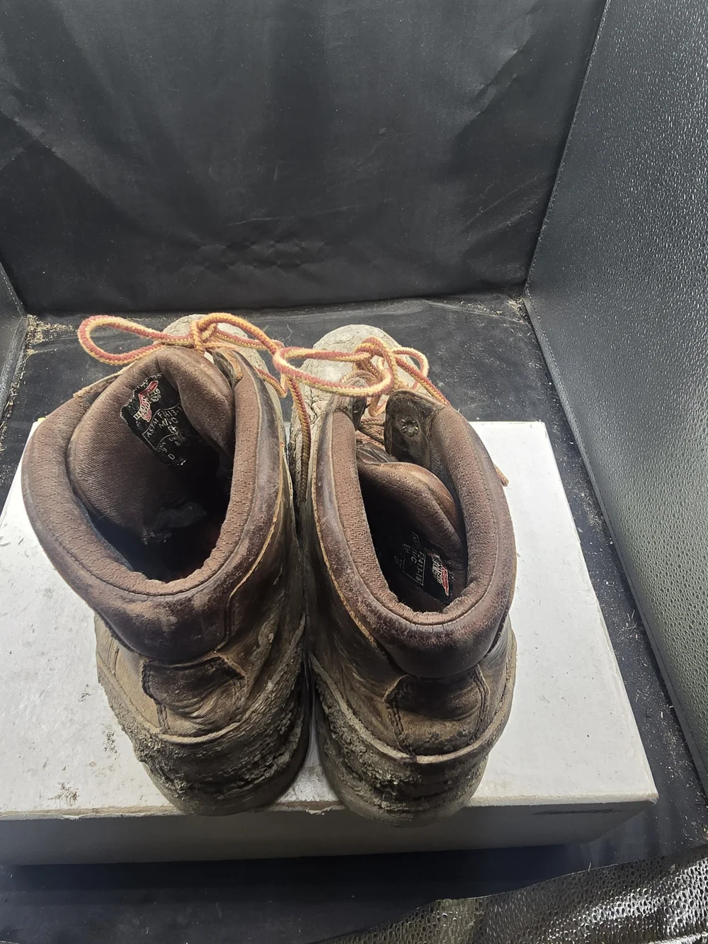 Red‎ Wing Shoes Brown Lace-Up Men's Work Boots